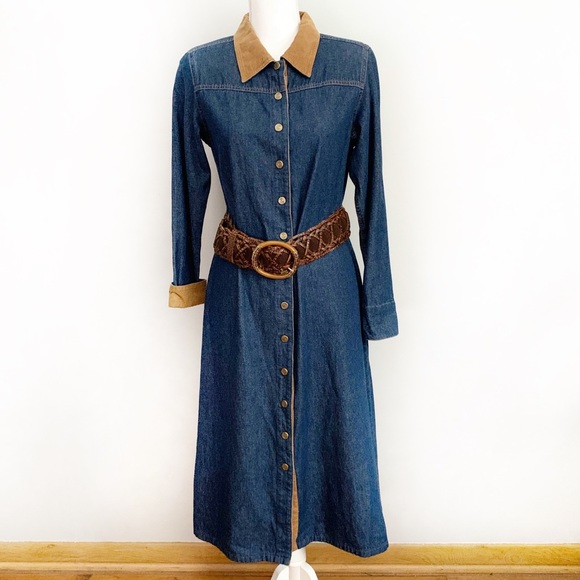 dark wash denim dress